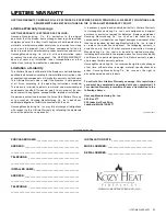 Предварительный просмотр 51 страницы kozy heat ALPHA-36S Installation And Operation Manual