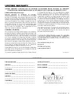 Предварительный просмотр 43 страницы kozy heat BAY-36-MV Installation And Operation Manual