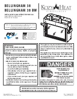 Preview for 1 page of kozy heat BELLINGHAM 38 Installation And Operation Manual