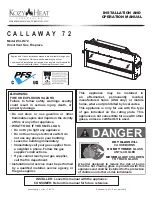 kozy heat CALLAWAY 72 Installation And Operation Manual предпросмотр