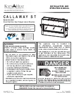 Preview for 1 page of kozy heat CALLAWAY ST Installation And Operation Manual