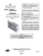 Preview for 1 page of kozy heat CAMBRIDGE CMB-31 Installation & Operating Manual