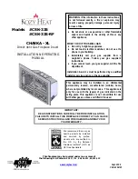 Предварительный просмотр 1 страницы kozy heat Chaska-XL Installation & Operating Manual