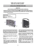 Предварительный просмотр 3 страницы kozy heat CSK-31 Installation And Operating Manual