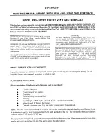 Preview for 3 page of kozy heat KH-36TRS Installation And Operating Manual