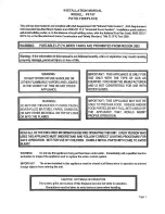 Предварительный просмотр 3 страницы kozy heat PF-157 Assemble And Operating Instructions