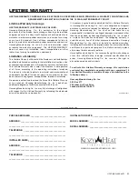 Preview for 51 page of kozy heat SLA-36 Installation And Operation Manual