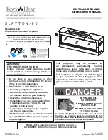 Предварительный просмотр 1 страницы kozy heat SLA-60 Installation And Operation Manual