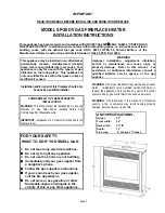 Preview for 3 page of kozy heat SP-36 SLIM PROFILE 36"DIRECT VENT GAS FIREPLACE Installation & Operating Manual