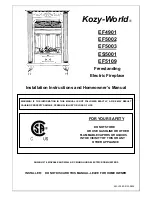 Kozy-World EF4901 Installation Instructions And Homeowner'S Manual предпросмотр