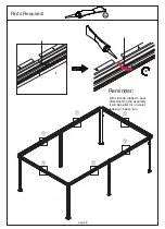 Предварительный просмотр 10 страницы Kozyard 12'x20' Alexander hardtop gazebo with double roof Assembly Manual