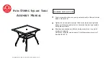 Kozyard Patio Dining Square Table Assembly Manual preview