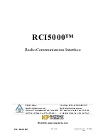 Preview for 1 page of KP Electronic Systems RCI5000 Manual