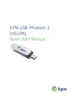 Предварительный просмотр 1 страницы KPN USB-Modem 2 Quick Start Manual