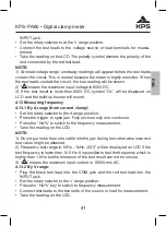 Preview for 41 page of KPS 602150002 Instruction Manual