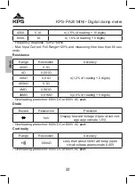 Предварительный просмотр 22 страницы KPS 602150017 Instruction Manual