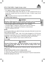 Предварительный просмотр 43 страницы KPS 602150018 Instruction Manual