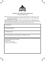 Preview for 27 page of KPS 602150019 Instruction Manual