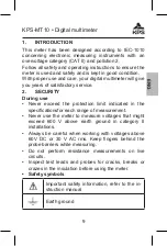 Предварительный просмотр 9 страницы KPS 602250005 Instruction Manual