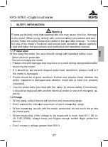 Предварительный просмотр 21 страницы KPS KPS-MT60 Instruction Manual