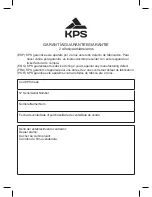 Предварительный просмотр 15 страницы KPS KPS-PA30 Instruction Manual