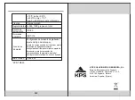 Предварительный просмотр 12 страницы KPS KPS-TM300 Instruction Manual