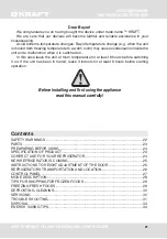 Preview for 22 page of KRAFT KF-HC2485CA User Manual