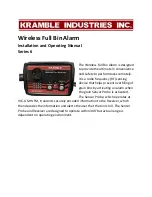 Предварительный просмотр 1 страницы KRAMBLE INDUSTRIES 40006 Installation And Operating Manual