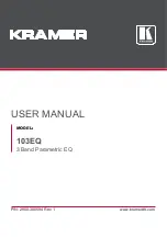 Kramer 103EQ User Manual preview