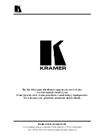 Предварительный просмотр 13 страницы Kramer 123V User Manual