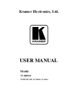 Preview for 1 page of Kramer 21-70686010 User Manual