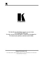 Предварительный просмотр 12 страницы Kramer 401DXL User Manual