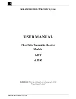 Предварительный просмотр 1 страницы Kramer 611R User Manual