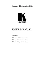 Preview for 1 page of Kramer 703XL User Manual