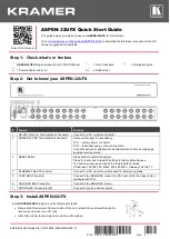 Preview for 1 page of Kramer ASPEN-32UFX Quick Start Manual