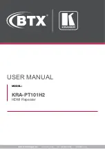 Предварительный просмотр 1 страницы Kramer BTX KRA-PT101H2 User Manual