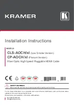 Предварительный просмотр 1 страницы Kramer CLS-AOCH/xl Installation Instructions