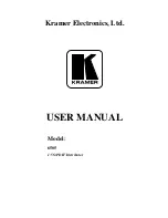 Preview for 1 page of Kramer DigiTOOLS 6505 User Manual