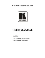 Preview for 1 page of Kramer DigiTOOLS 672R User Manual