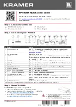 Preview for 1 page of Kramer DigiTOOLS TP-580RA Quick Start Manual