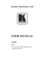 Kramer F-021 User Manual preview