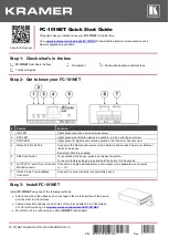 Kramer FC-101Net Quick Start Manual preview