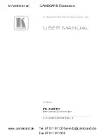 Kramer FC-10ETH User Manual предпросмотр