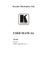 Kramer FC-113 User Manual предпросмотр