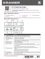 Preview for 1 page of Kramer FC-17 Quick Start Manual