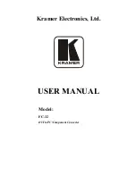 Kramer FC-32 User Manual preview