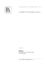 Kramer FC-41 User Manual preview