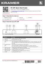 Kramer FC-54P Quick Start Manual предпросмотр