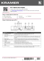 Kramer FC-7 Quick Start Manual предпросмотр