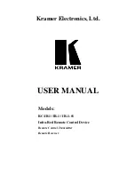 Preview for 1 page of Kramer IR-1 User Manual